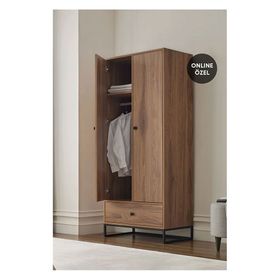 Enza Home Kalinsta 2 Kapaklı Ceviz Gardırop