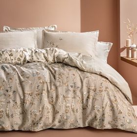 Enza Home Katrina Çift Kişilik Bej Nevresim Seti