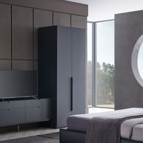 Enza Home Legato 2 Kapaklı Siyah Gardrop