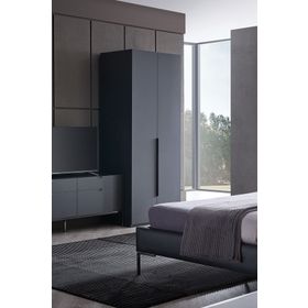 Enza Home Legato 2 Kapaklı Siyah Gardrop