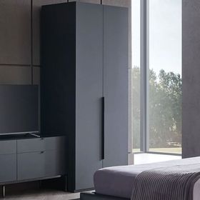 Enza Home Legato 2 Kapaklı Siyah Gardrop