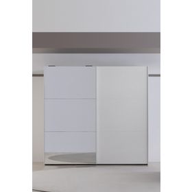 Enza Home Legato 240 cm Sürgü Kapaklı Beyaz Gardrop