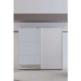 Enza Home Legato 240 cm Sürgü Kapaklı Beyaz Gardrop