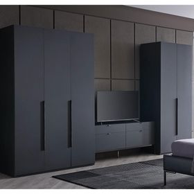 Enza Home Legato 3 Kapaklı Siyah Gardrop