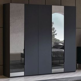 Enza Home Legato 5 Kapaklı Siyah Gardrop
