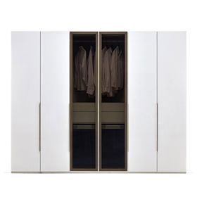 Enza Home Legato 6 Kapaklı Akordeon Beyaz Gardrop