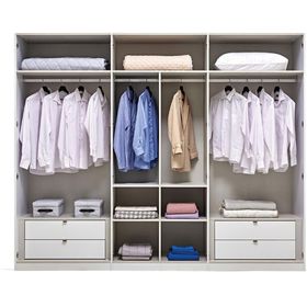 Enza Home Legato 6 Kapaklı Beyaz Gardrop