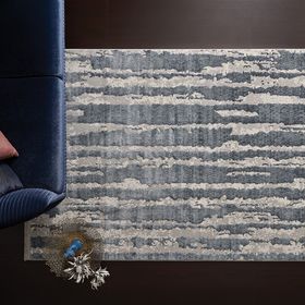 Enza Home Liberta Gri Lacivert 1.60x2.30 cm Polyester ve Polipropilen Halı
