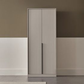 Enza Home Loreto 2 Kapaklı Kırık Beyaz Ceviz Gardrop
