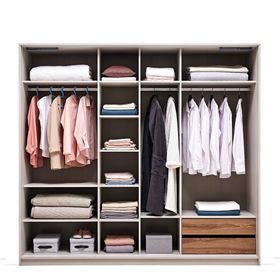 Enza Home Loreto 240 cm Sürgü Kapaklı Ceviz Gardrop