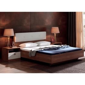 Enza Home Mistral 160x200 cm Krem Suni Deri Kumaş Başlıklı Karyola