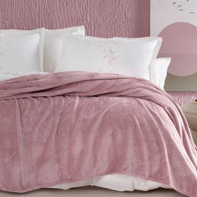 Enza Home Olenna Çift Kişilik Pudra Battaniye