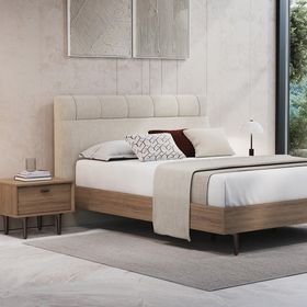 Enza Home Paloma 55701 Krem 160x200 cm Başlıklı Karyola