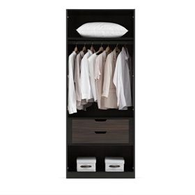 Enza Home Parma 90x221 cm Füme Cam Kapaklı Dolap