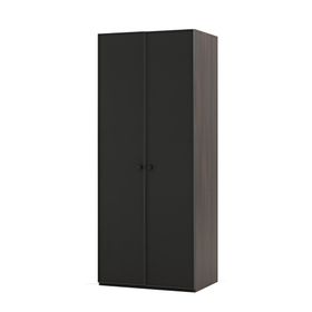 Enza Home Parma 90x221 cm Koyu Ceviz-Siyah Dolap