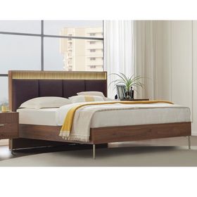 Enza Home Pavia 13001 Kahve 200x200 cm Başlıklı Karyola