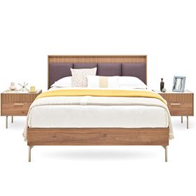 Enza Home Pavia 13001 Kahve 200x200 cm Başlıklı Karyola