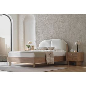 Enza Home Perge 19803 Kemik 160x200 cm Dokuma Kumaş Başlıklı Karyola