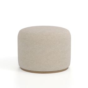 Enza Home Perge 57001 Krem Şönil Kumaş Sehpa Pufu