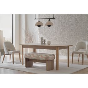 Enza Home Perge 70801 Yeşil Dokuma Kumaş Bank