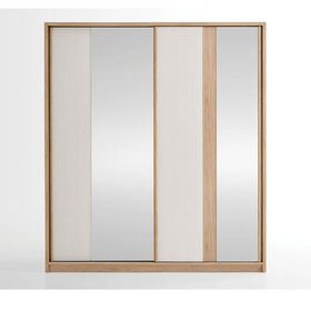 Enza Home Perge Sürgü Kapaklı Meşe Gardırop
