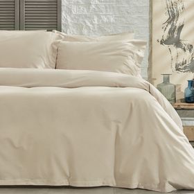 Enza Home Plain Bej Çift Kişilik Nevresim Takımı