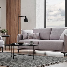 Enza Home Siano 14801 Kum Şönil Dokulu 3'lü Yataklı Koltuk