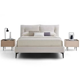Enza Home Terra 18802 Krem 160x200 cm Başlıklı Karyola