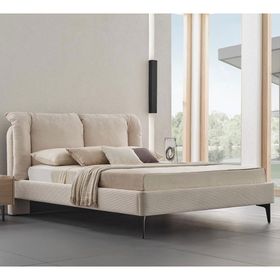 Enza Home Terra 18802 Krem 200x200 cm Başlıklı Karyola