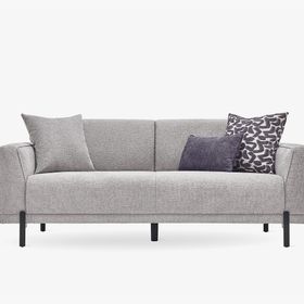 Enza Home Terra 2,5'lu Keten Dokulu, 16008 Orta Gri Koltuk