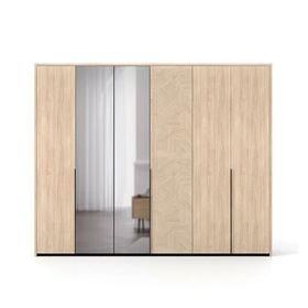 Enza Home Terra 6 Kapaklı Açık Meşe Gardırop