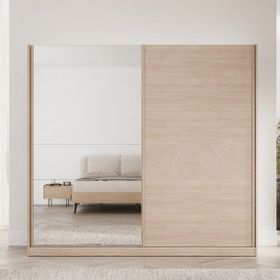 Enza Home Terra Sürgü Kapaklı Açık Meşe Gardırop
