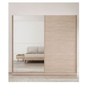Enza Home Terra Sürgü Kapaklı Antik Meşe Gardrop