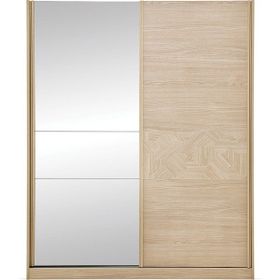 Enza Home Terra Sürgü Kapaklı Antik Meşe Gardrop