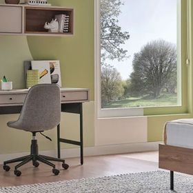 Enza Home Trendy Keten Dokulu Kumaş Kahve Yeşil Sandalye