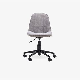 Enza Home Trendy Keten Dokulu Kumaş Mavi Sandalye