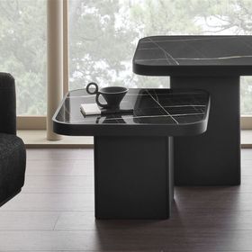 Enza Home Valio 60x42.3 cm Mermer Desen Yan Sehpa