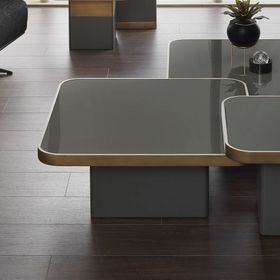 Enza Home Valio Orta Sehpa Gri, 90x36,3 cm Orta Sehpa