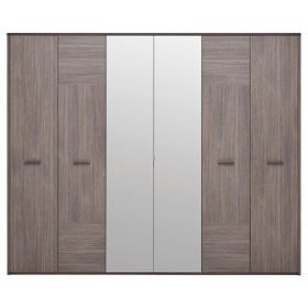 Enza Home Varena 6 Kapaklı Kahverengi Gardrop