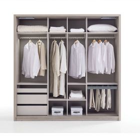 Enza Home Varena Sürgü Kapaklı Vizon Gardrop