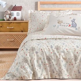 Enza Home Wonderland Krem Ranforce Tek Kişilik Nevresim Takımı