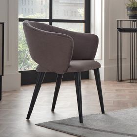 Enza Home YTSGRPIST-1518358 Riga Kolçaklı Gri Yemek Odası Sandalyesi