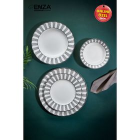 Enza Mabel Porselen 24 Parça 6 Kişilik Yemek Takımı