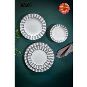 Enza Mabel Porselen 24 Parça 6 Kişilik Yemek Takımı