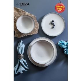 Enza Rüya Porselen 24 Parça 6 Kişilik Yemek Takımı
