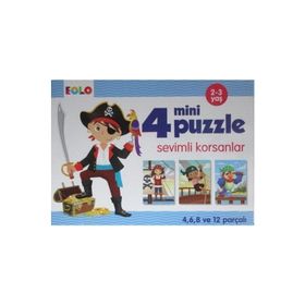 Eolo 2-3 Yaş Sevimli Korsanlar 4 Mini Puzzle