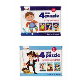 Eolo 4 Mini Puzzle Sevimli Korsanlar