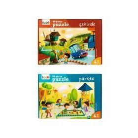 Eolo +4 Yaş Şehirde Ve Parkta 2'li Puzzle Set