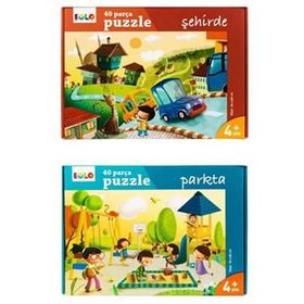 Eolo +4 Yaş Şehirde Ve Parkta 2'li Puzzle Set