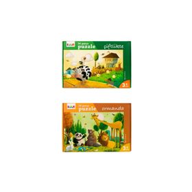 Eolo ELO00202 Ormanda ve Çiftlikte Puzzle 2'li Puzzle